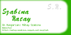 szabina matay business card