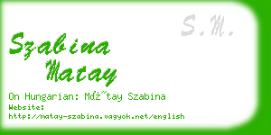 szabina matay business card